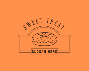 Donut Pastry Sweets logo design