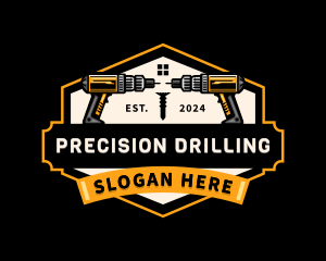 Repair Drill Construction logo design