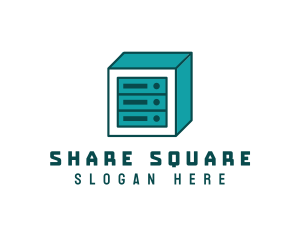Online Server Cube  logo design