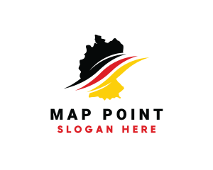 Germany Flag Map logo