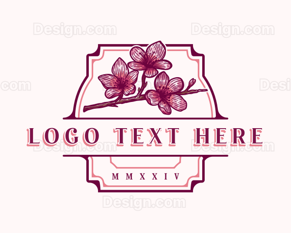 Plum Blossom Flower Logo