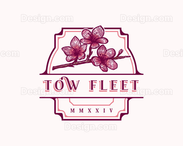 Plum Blossom Flower Logo