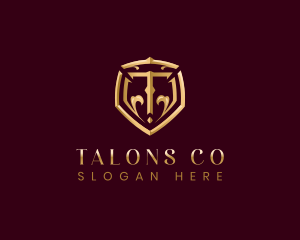 Luxury Premium Shield Letter T logo design