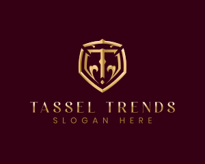 Luxury Premium Shield Letter T logo design