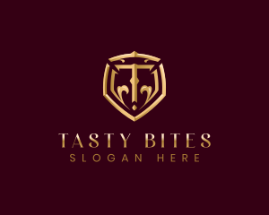 Luxury Premium Shield Letter T logo design