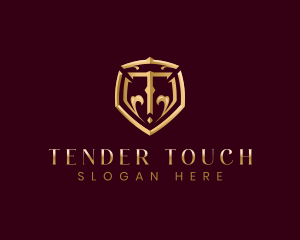 Luxury Premium Shield Letter T logo design