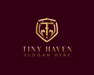 Luxury Premium Shield Letter T logo design