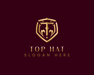 Luxury Premium Shield Letter T logo design