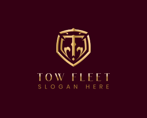 Luxury Premium Shield Letter T logo design