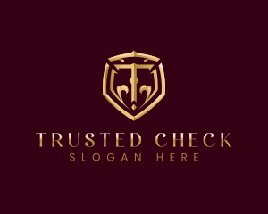 Luxury Premium Shield Letter T logo design