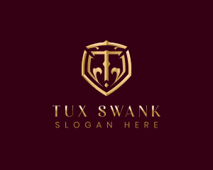 Luxury Premium Shield Letter T logo design