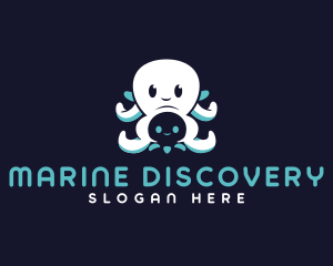 Marine Ocean Octopus  logo design