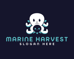 Marine Ocean Octopus  logo design