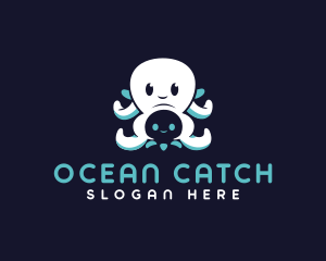 Marine Ocean Octopus  logo design