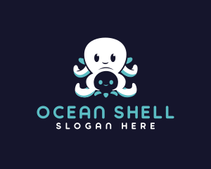 Marine Ocean Octopus  logo design