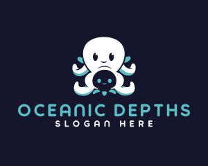 Marine Ocean Octopus  logo design