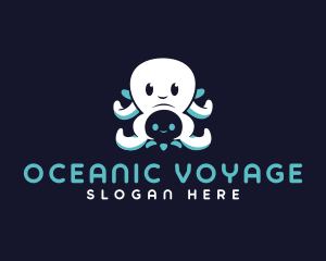 Marine Ocean Octopus  logo design