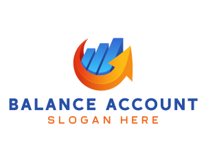 Finance Arrow Graph logo design