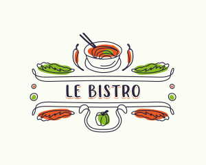 Gourmet Restaurant Bistro logo design