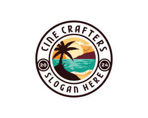 Beach Ocean Travel Logo