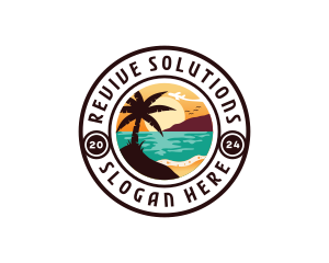 Beach Ocean Travel Logo