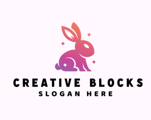 Gradient Little Rabbit logo design