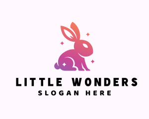 Gradient Little Rabbit logo design