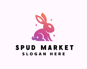 Gradient Little Rabbit logo design