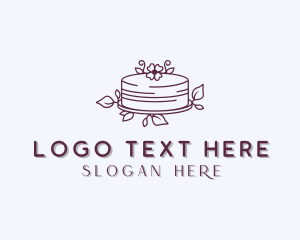 Wedding - Wedding Flower Cake logo design