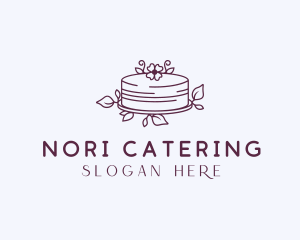 Wedding Flower Cake logo design