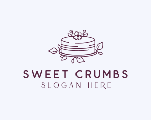 Wedding Flower Cake logo design