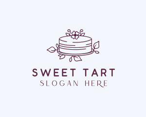 Wedding Flower Cake logo design