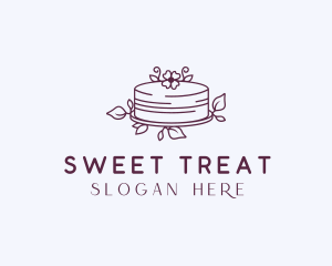 Wedding Flower Cake logo design