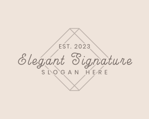 Elegant Cursive Business logo design