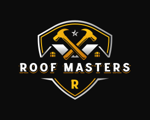 Carpentry Roof Hammer logo design