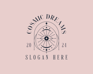 Boho Cosmic Eye logo design