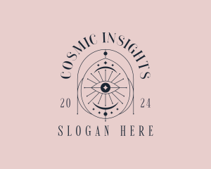 Boho Cosmic Eye logo design