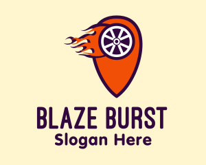 Blazing Wheel Locator logo design