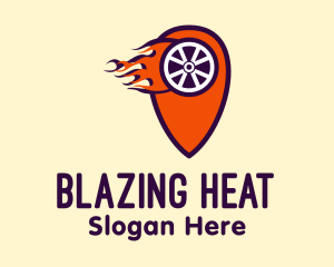 Blazing Wheel Locator logo design