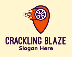 Blazing Wheel Locator logo design