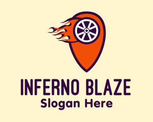 Blazing Wheel Locator logo design