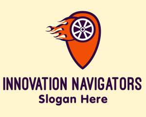 Blazing Wheel Locator logo design