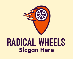 Blazing Wheel Locator logo design