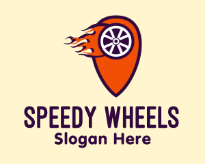 Blazing Wheel Locator logo design