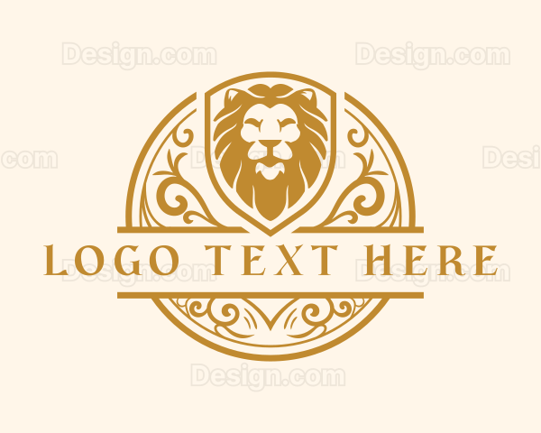 Shield Lion Luxury Logo