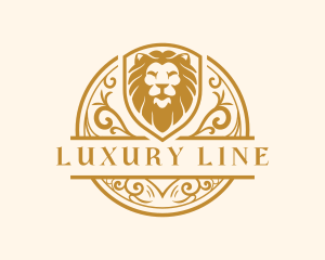 Shield Lion Luxury logo design