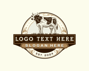 Cow Cattle Livestock logo