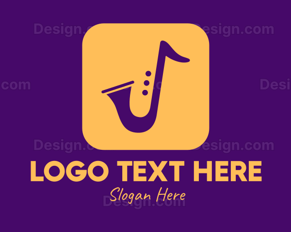 Golden Saxophone Mobile Application Logo