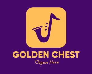 Golden Saxophone Mobile Application logo design