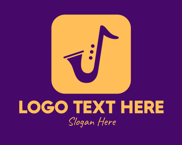 Saxophone Player logo example 2
